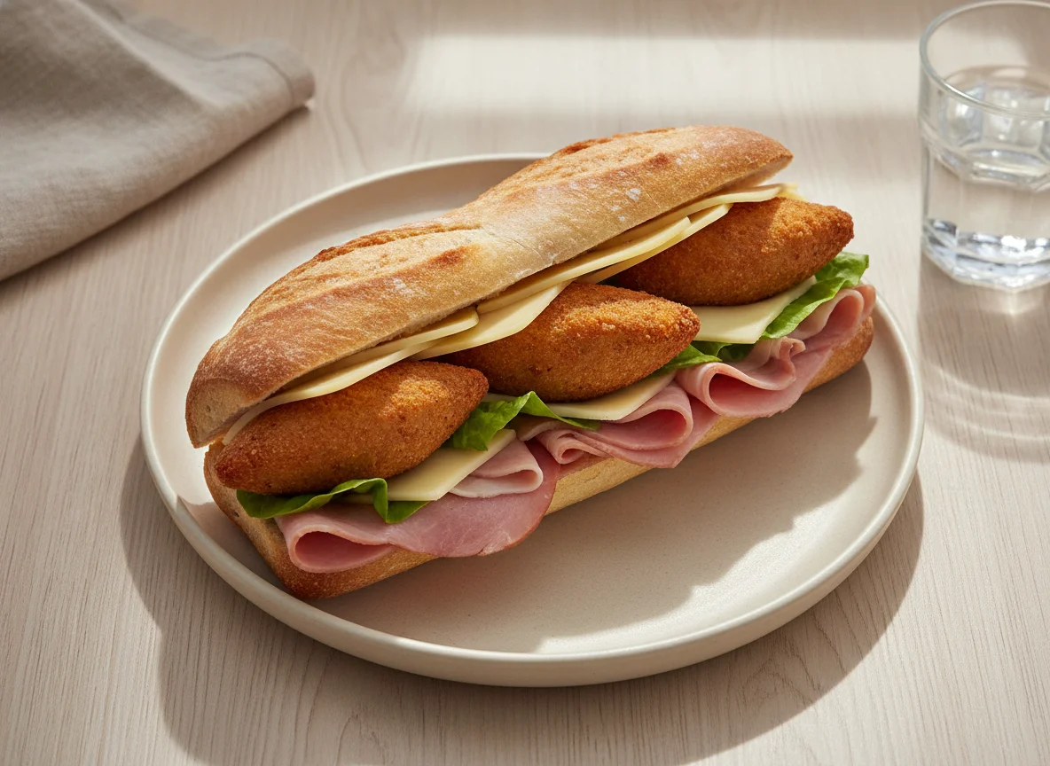 Sándwich de jamón y quibbe photo