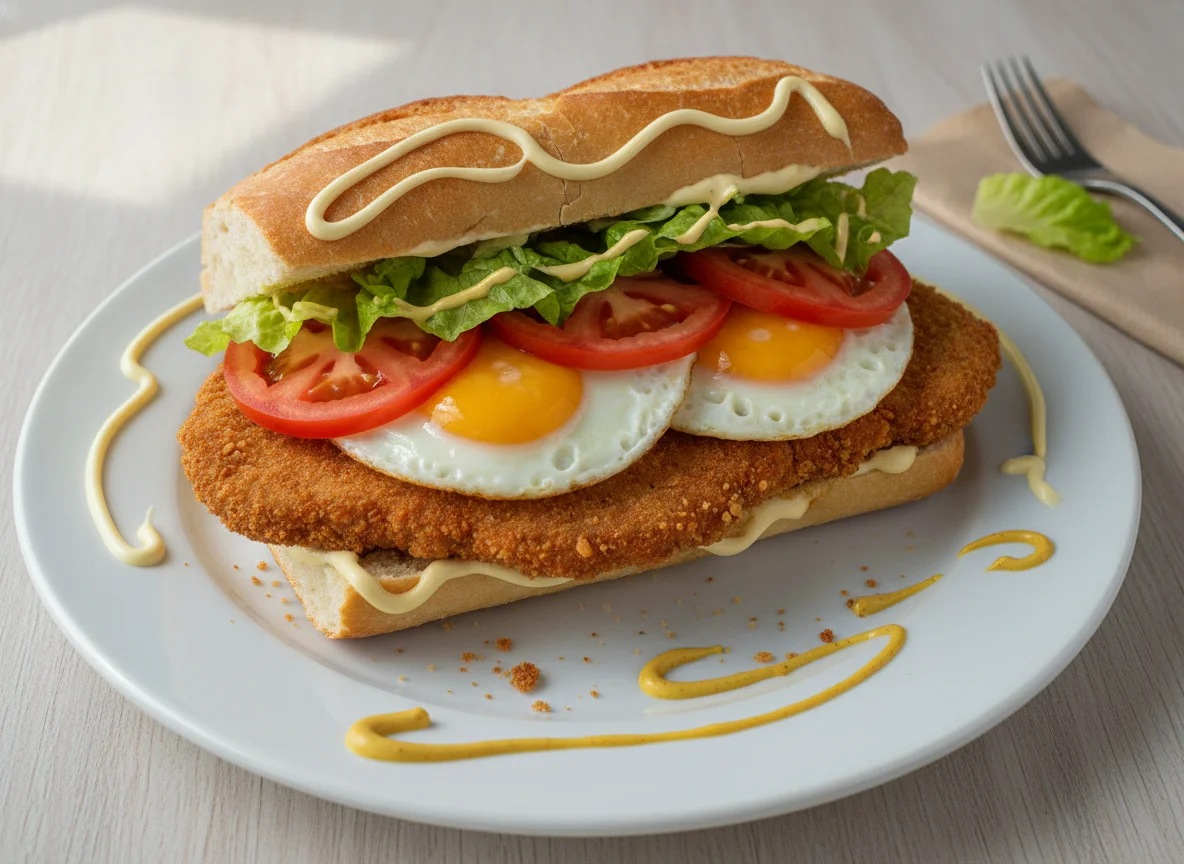 Sándwich de milanesa completo photo