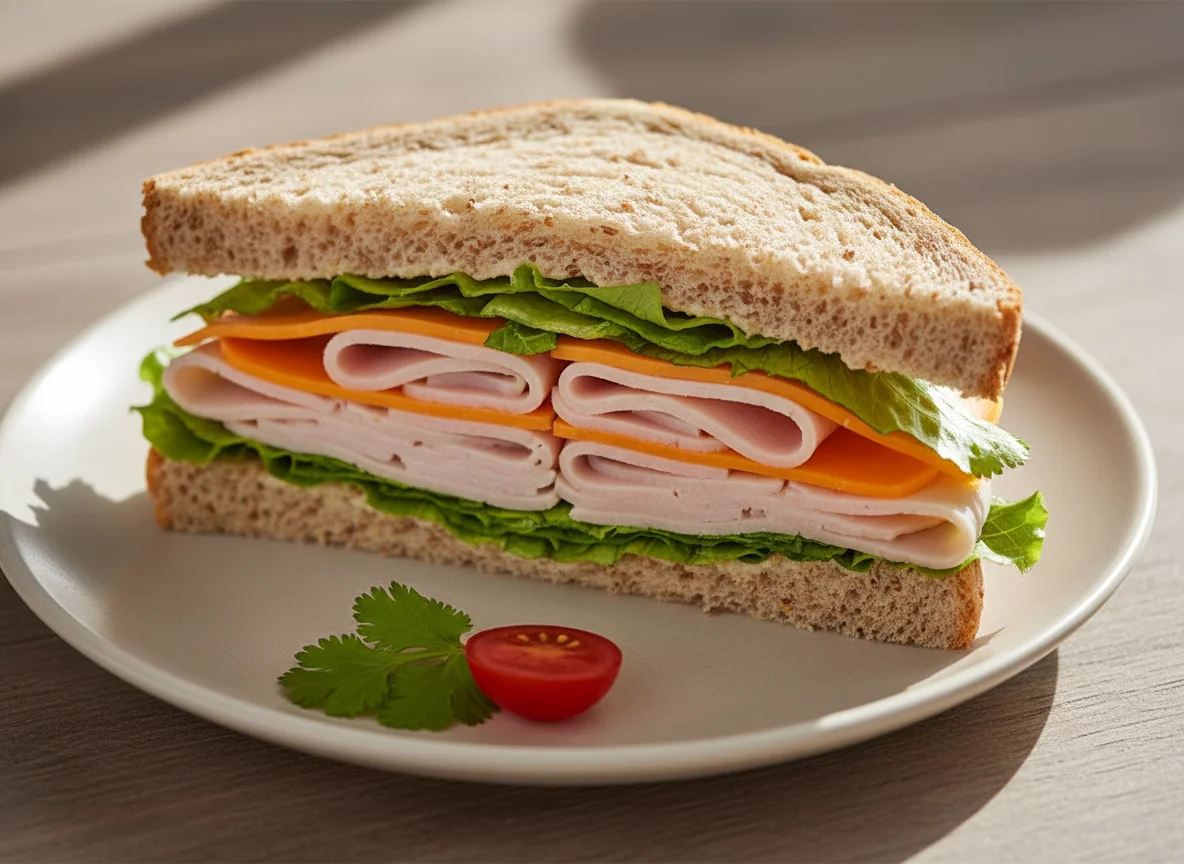 Sándwich de pavo y queso photo