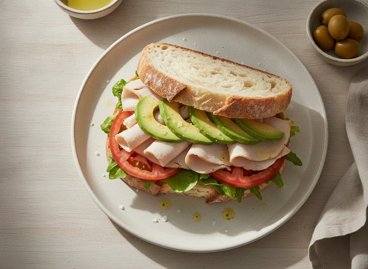 Sándwich de pechuga de pavo photo