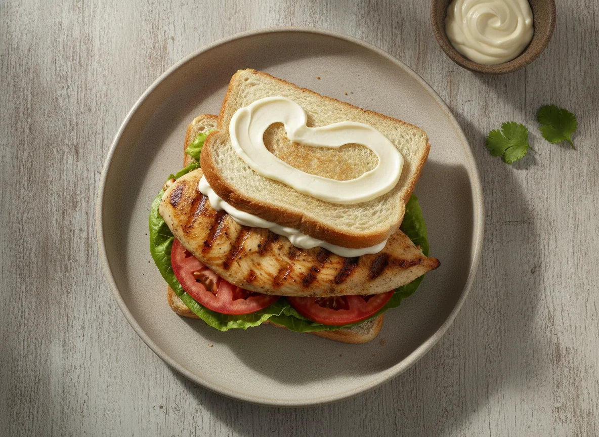 Sándwich de pollo a la parrilla photo