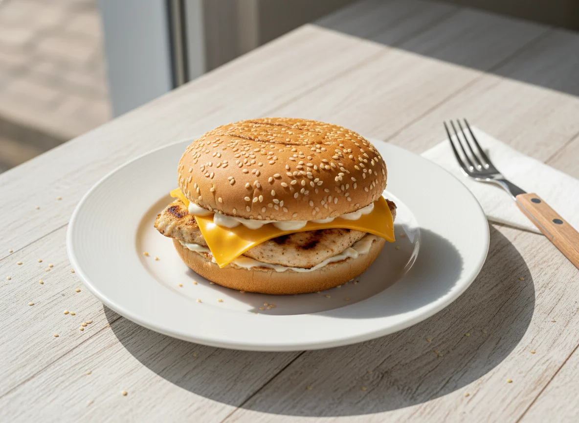 Sándwich de pollo y queso photo