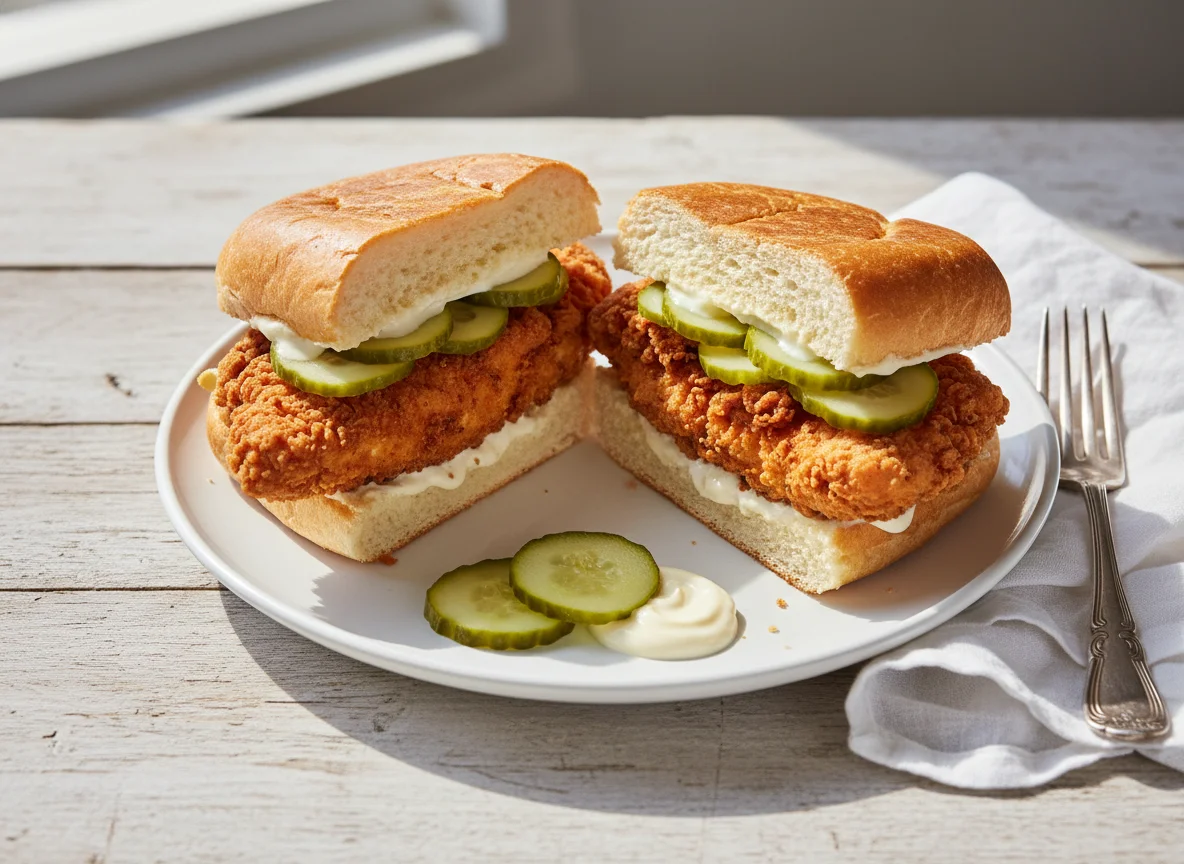 Sándwiches de pollo frito photo