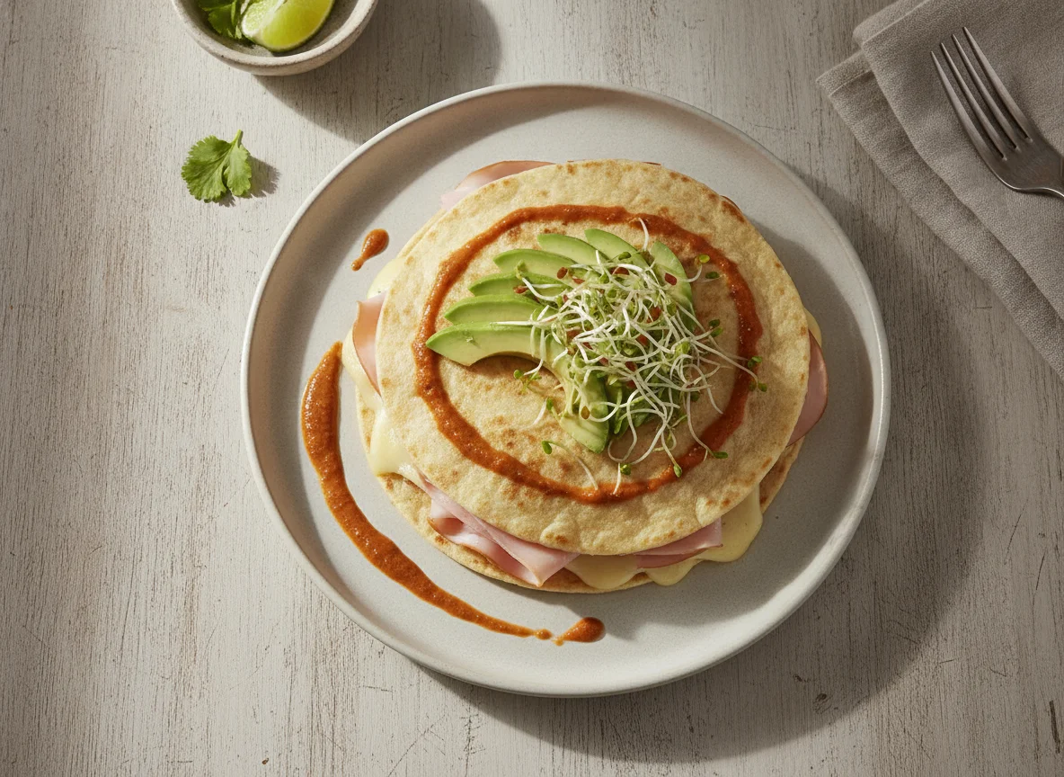 Sincronizada con aguacate y germinado photo