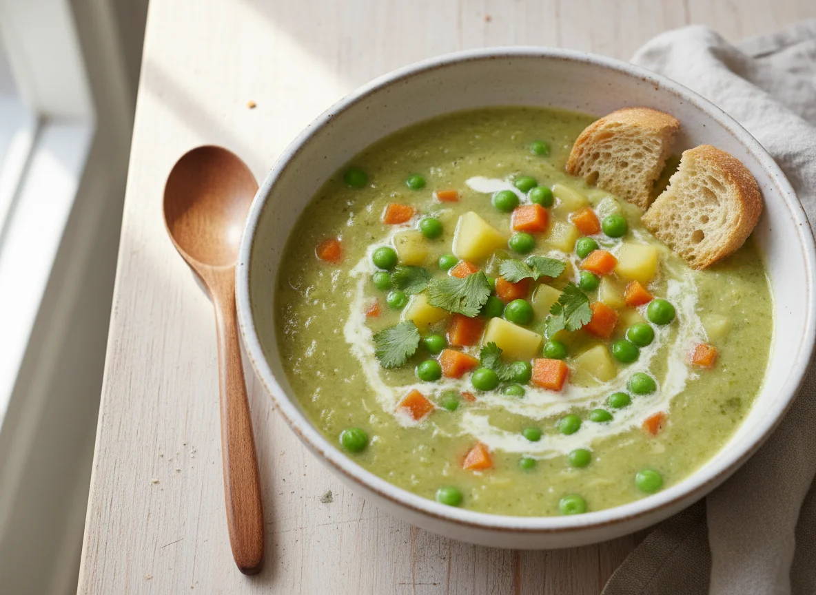Sopa cremosa de vegetales photo