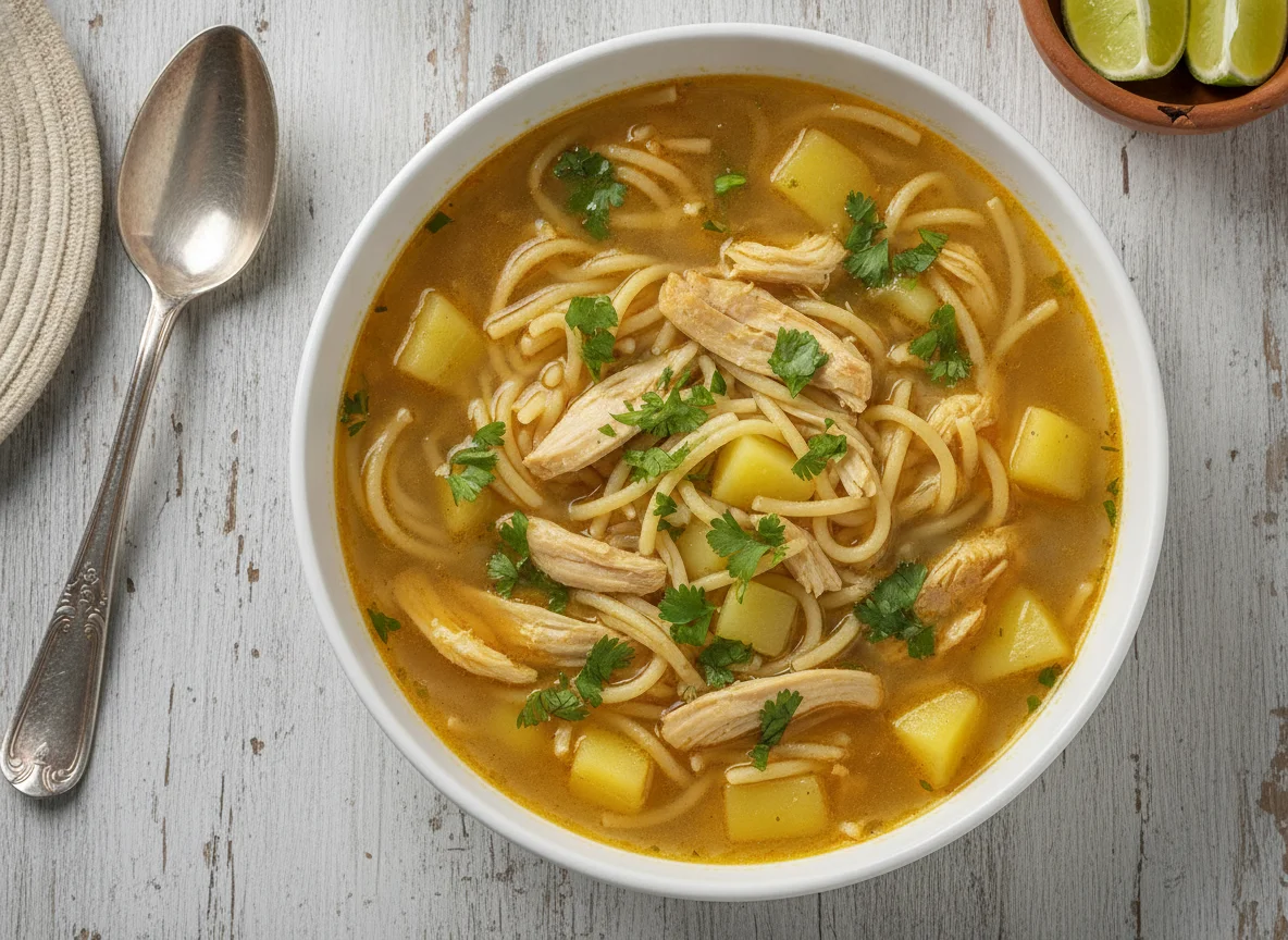 Sopa de fideo boliviana photo