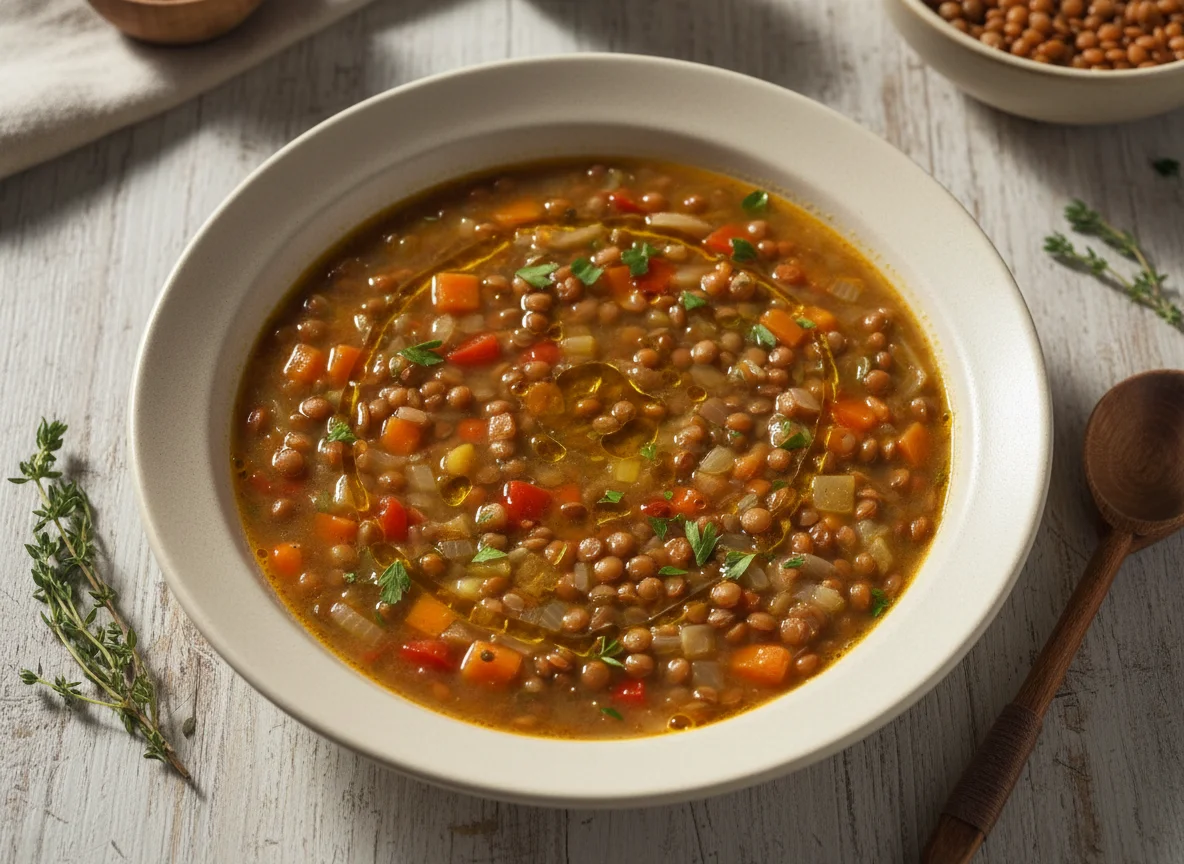 Sopa de lentejas photo