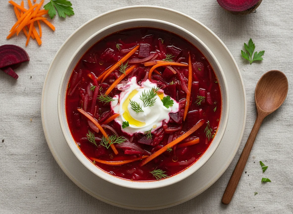 Sopa de remolacha (Borscht) photo
