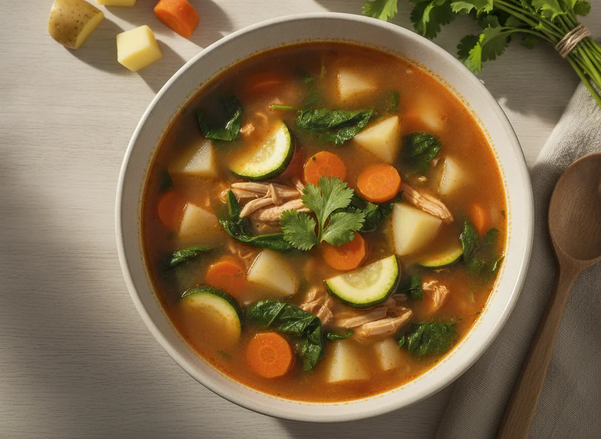 Sopa de verduras mexicana photo