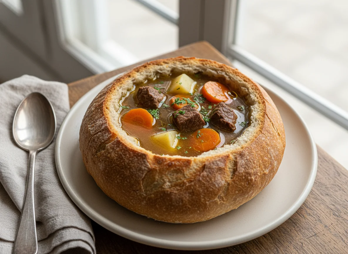 Sopa en pan photo
