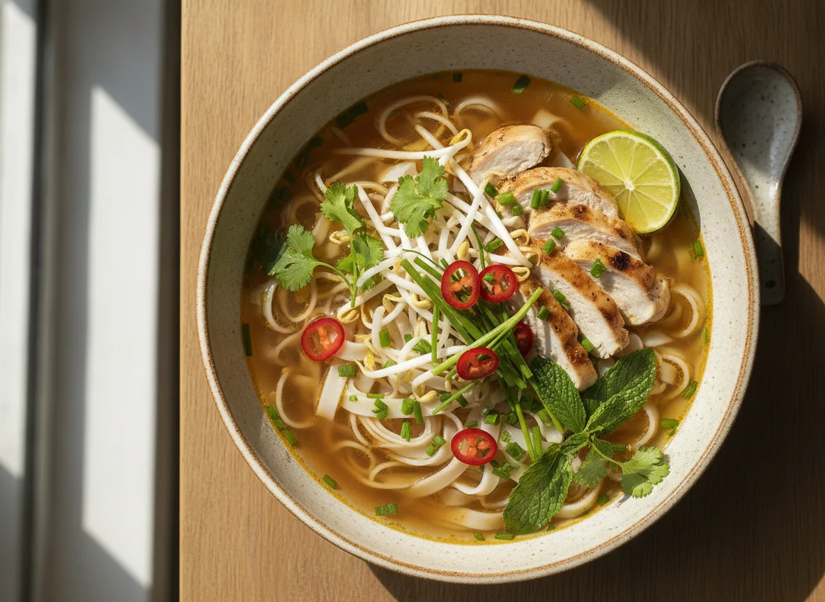 Sopa Pho de pollo photo