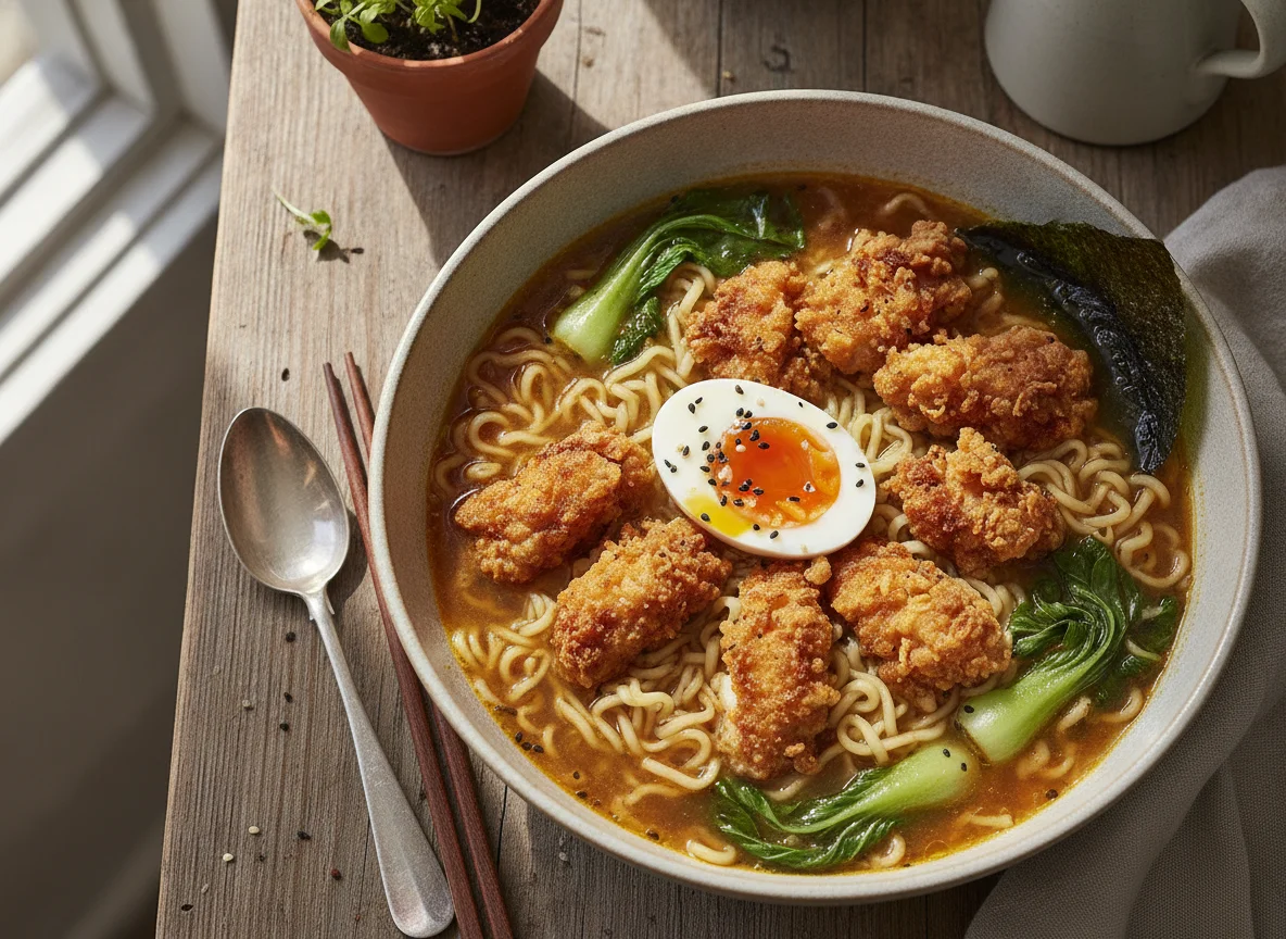 Sopa Ramen con Pollo y Huevo photo