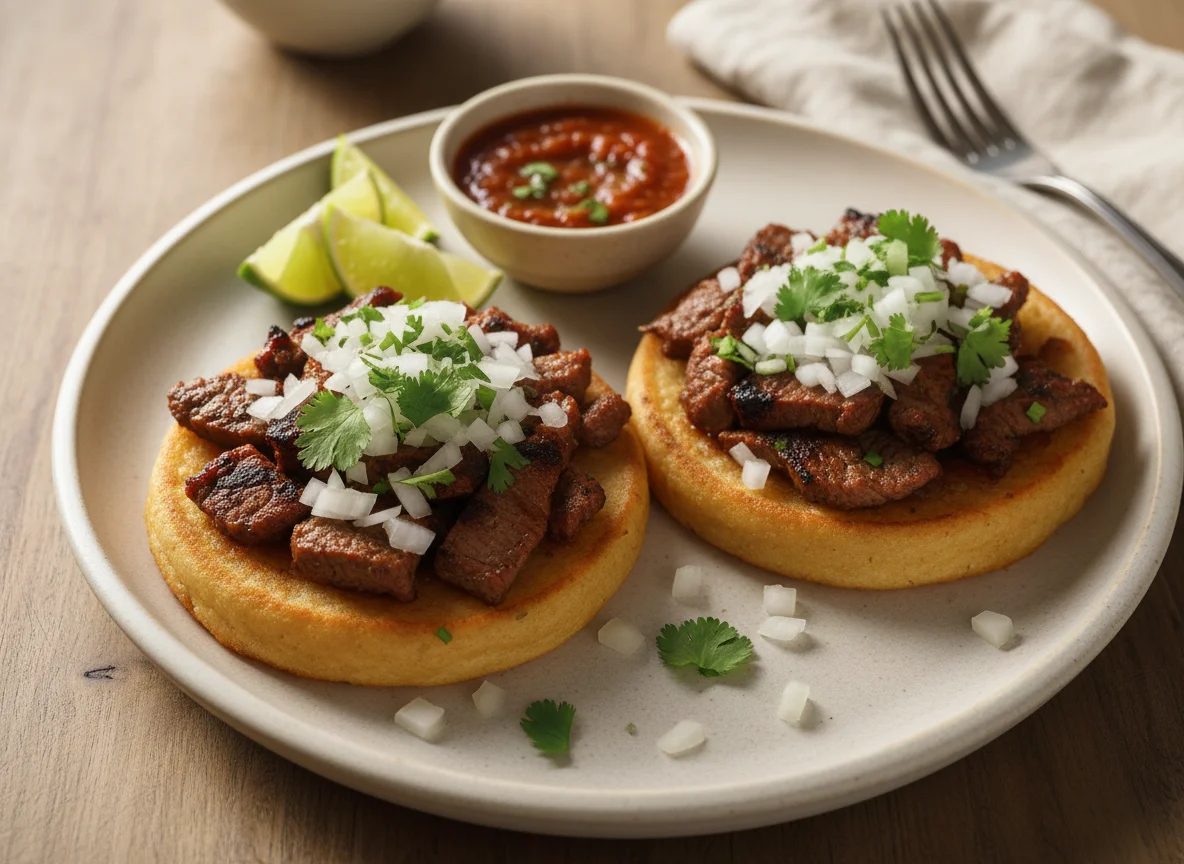 Sopes de carne asada photo