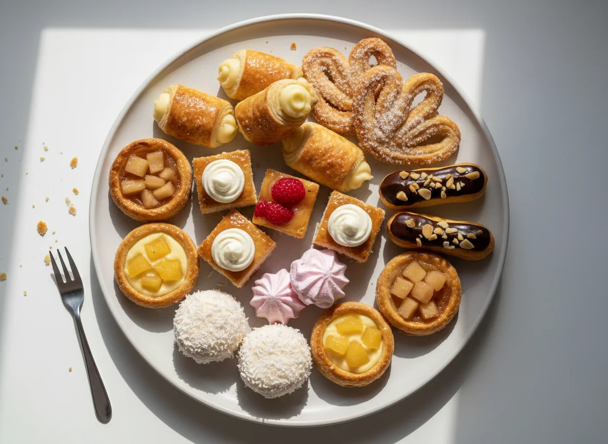 Surtido de mini pasteles photo