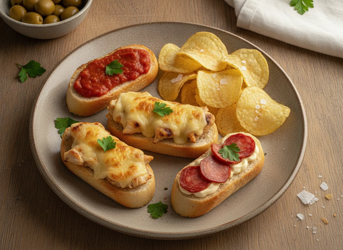 Surtido de Montaditos y Patatas Chips photo