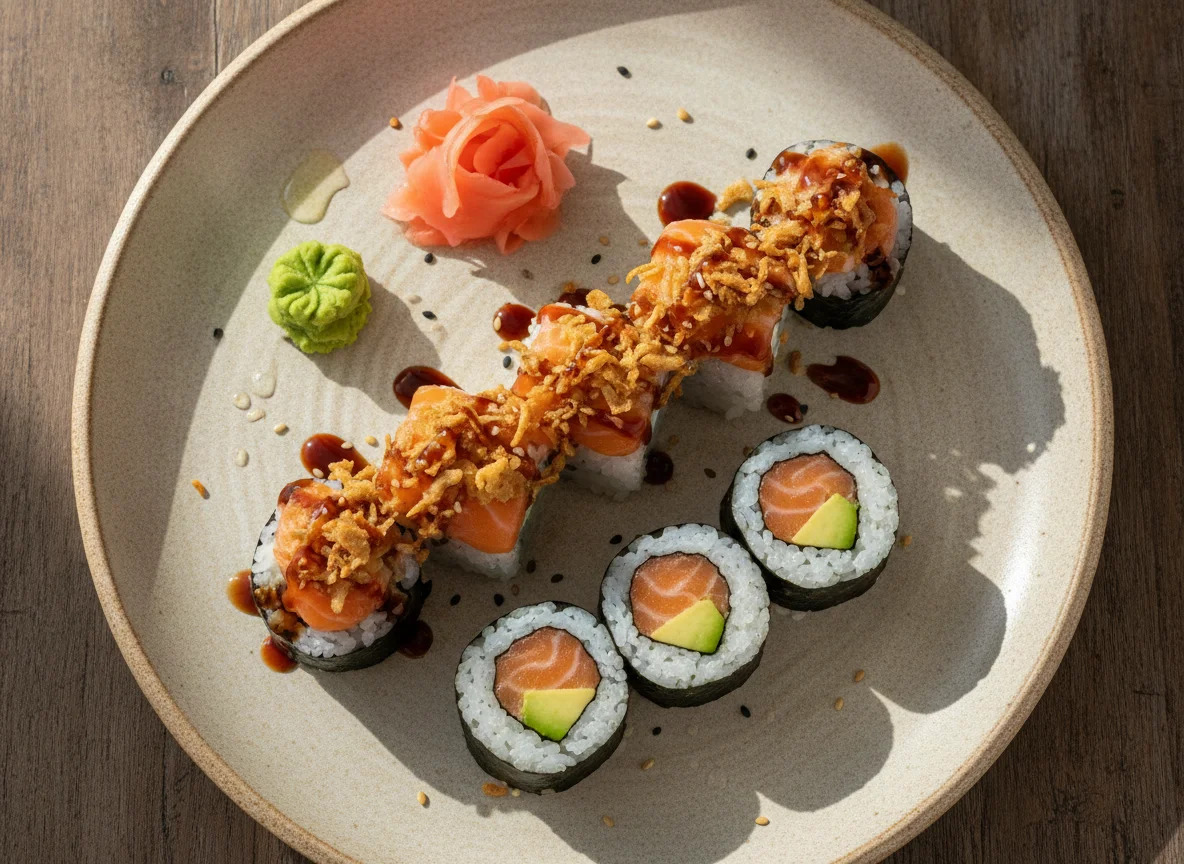 Surtido de Sushi Uramaki con Salmón y Aguacate photo