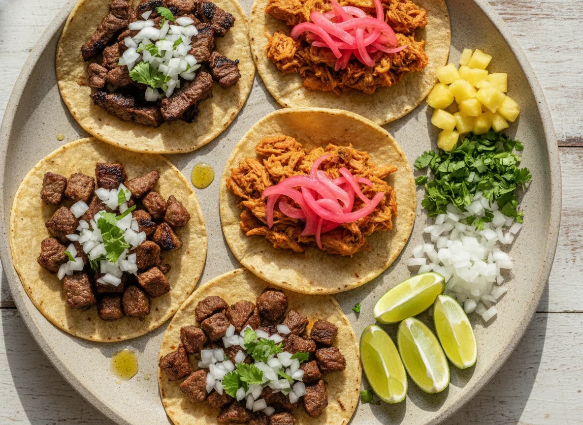Surtido de tacos mexicanos photo