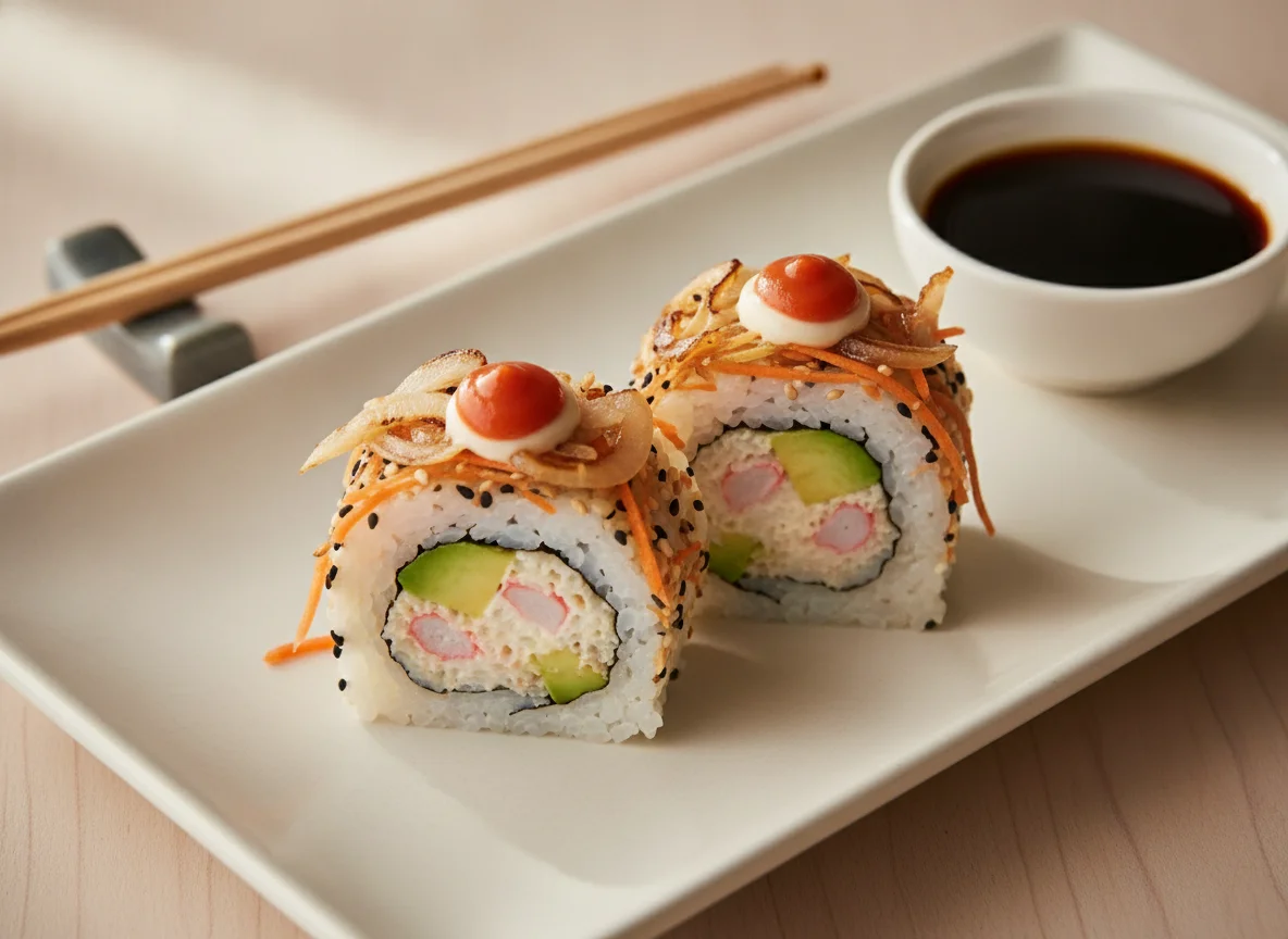 Sushi Roll con Ensalada de Surimi y Aguacate photo