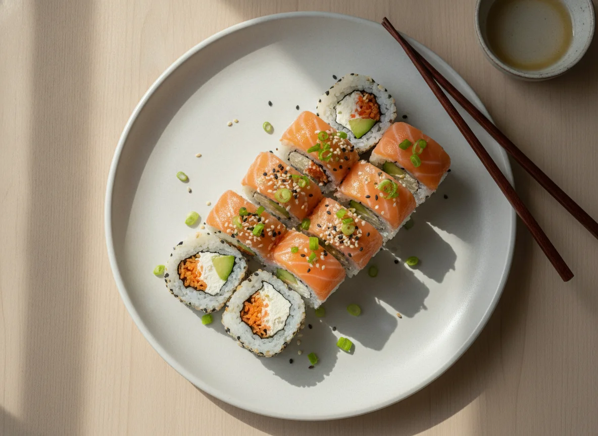 Sushi Roll con Salmón y Aguacate photo
