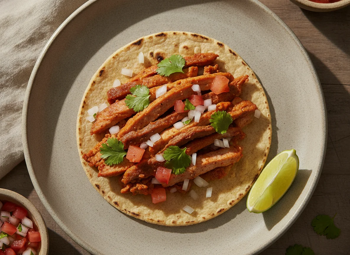 Taco de carne al pastor photo