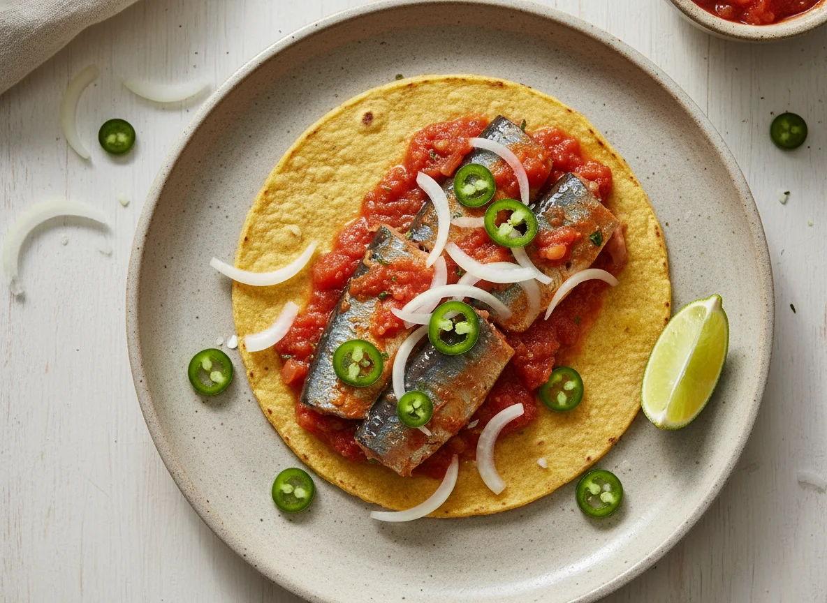 Taco de sardina photo