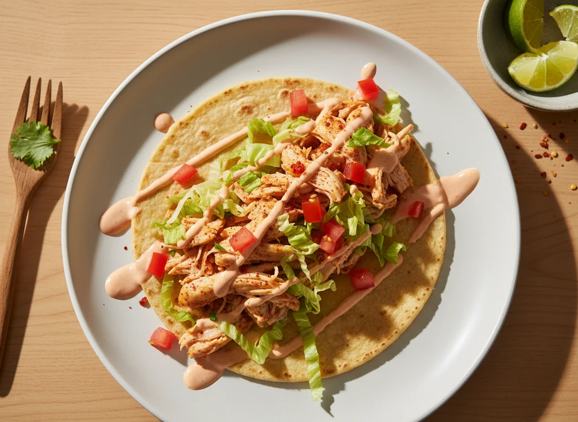 Taco o Doblada con Pollo y Aderezo photo