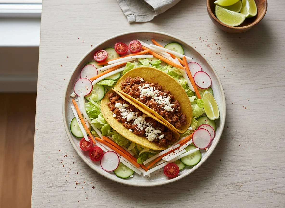 Tacos con ensalada fresca photo