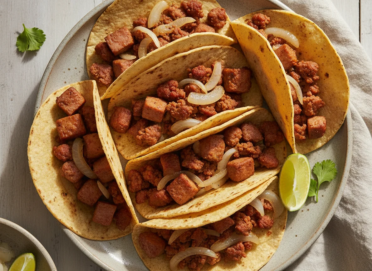 Tacos de alambre con salchicha y chorizo photo