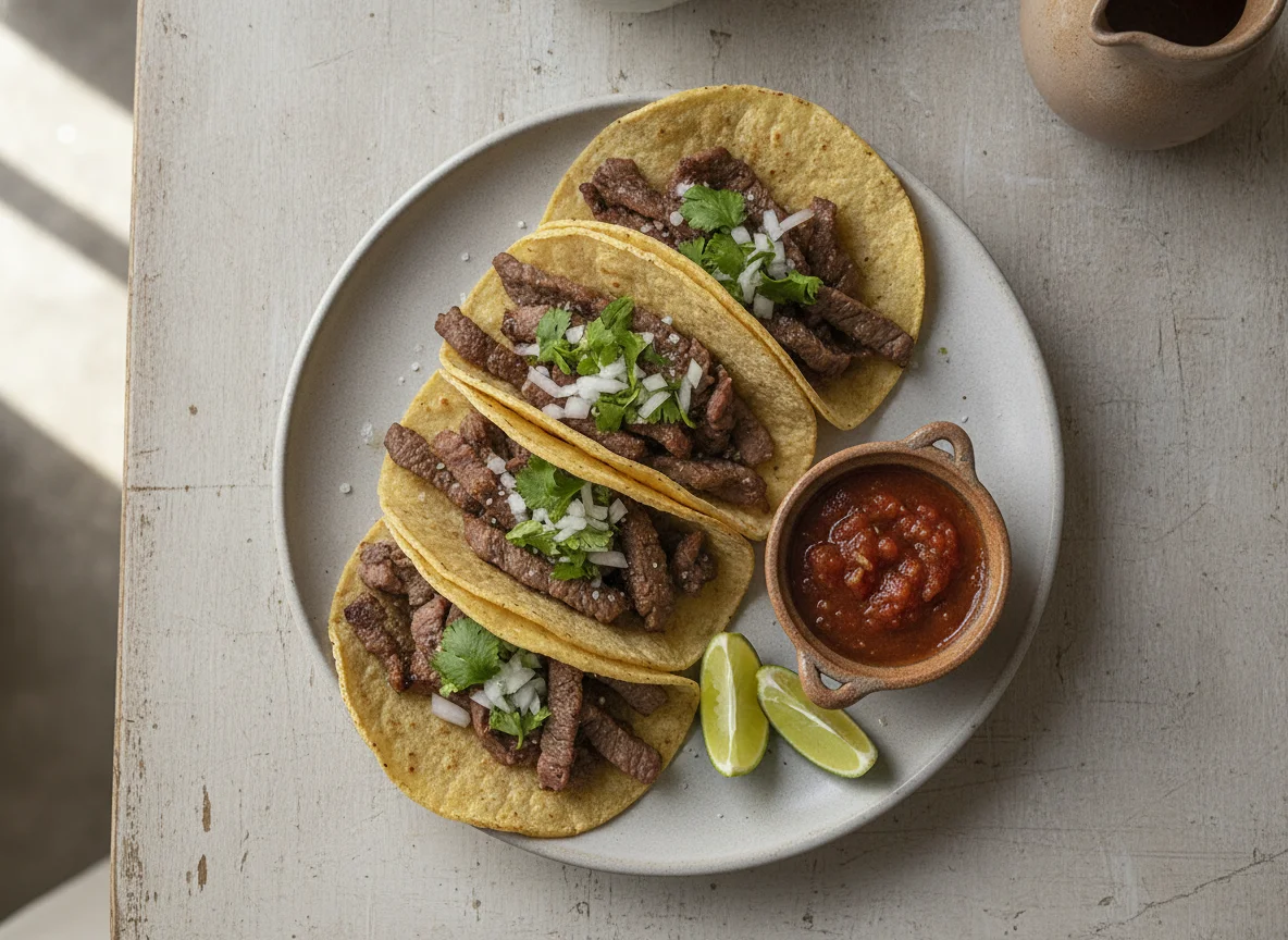 Tacos de bistec photo