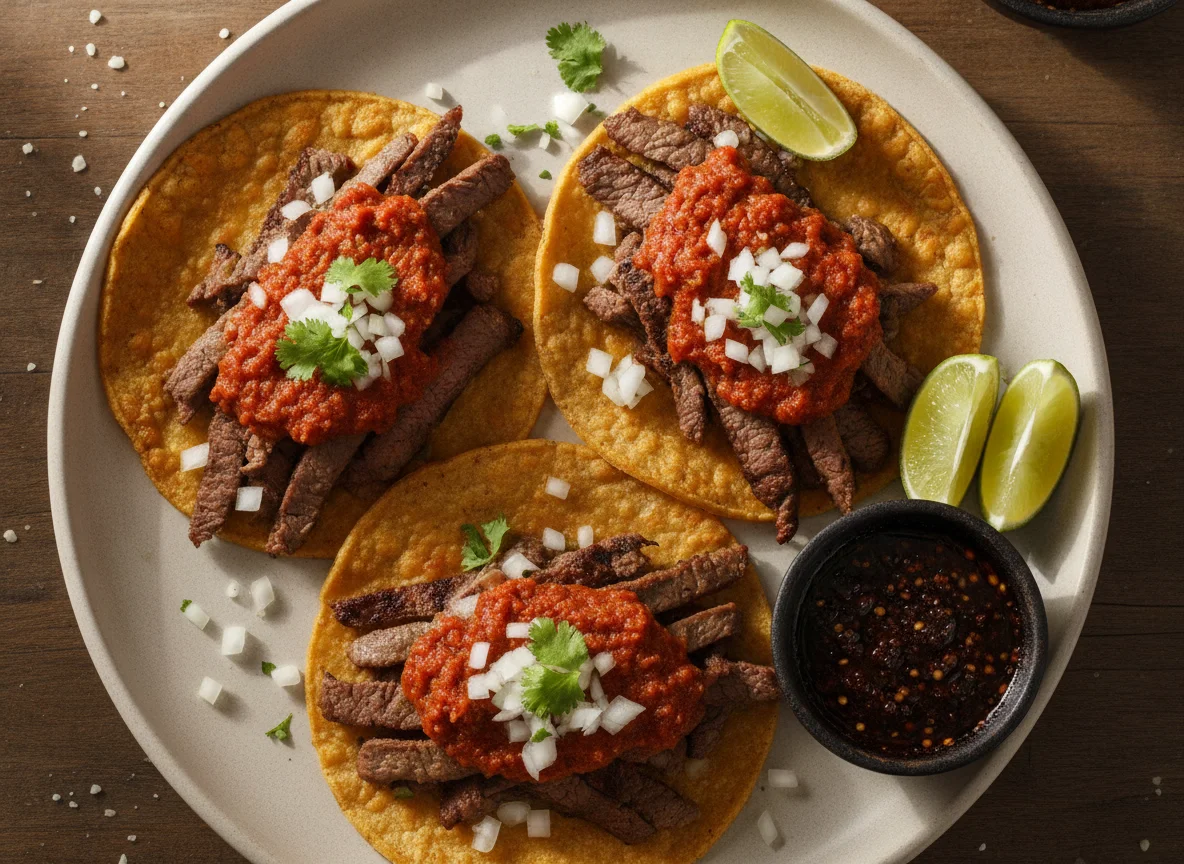 Tacos de Costra con Salsa Roja photo