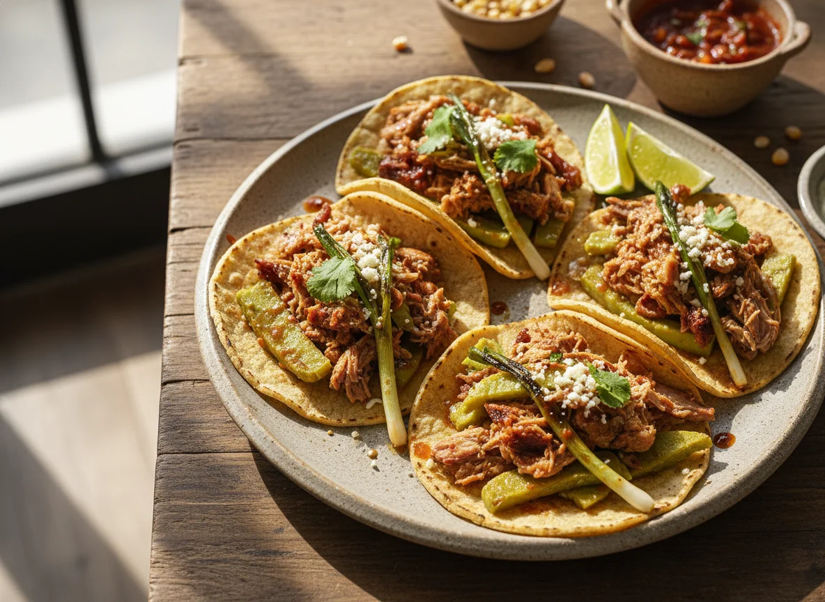 Tacos de Nopales con Cerdo photo