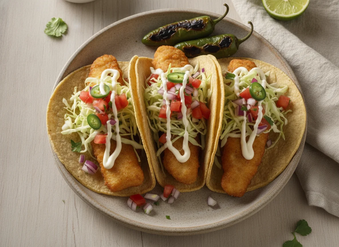Tacos de pescado capeado photo