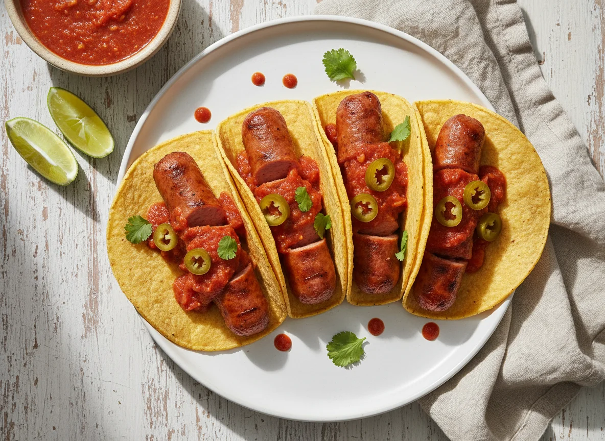Tacos de salchicha photo
