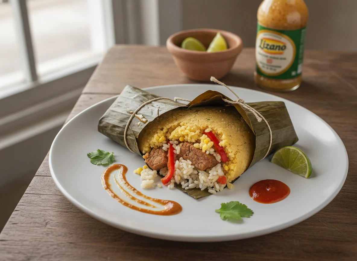 Tamal de cerdo costarricense photo