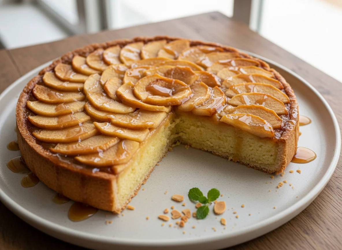 Tarta de manzana caramelizada photo