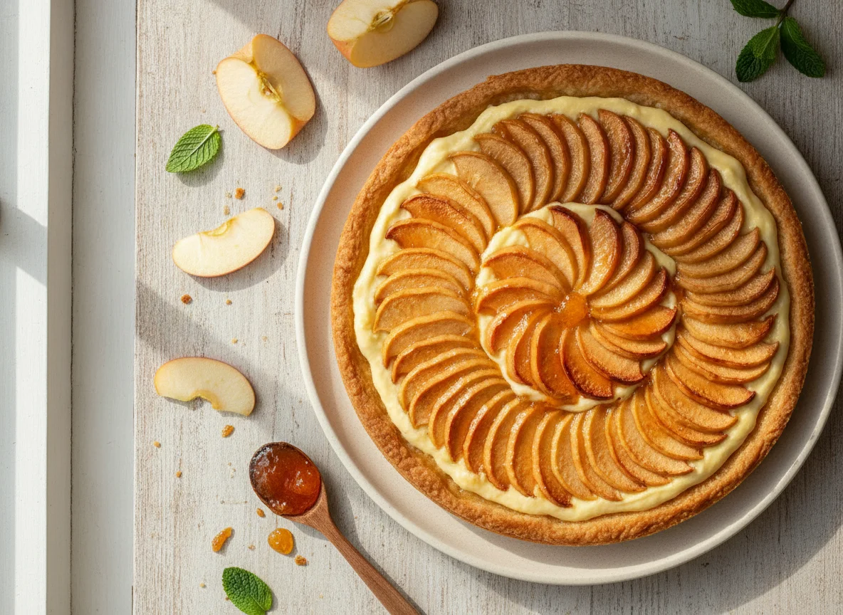 Tarta de manzana casera photo