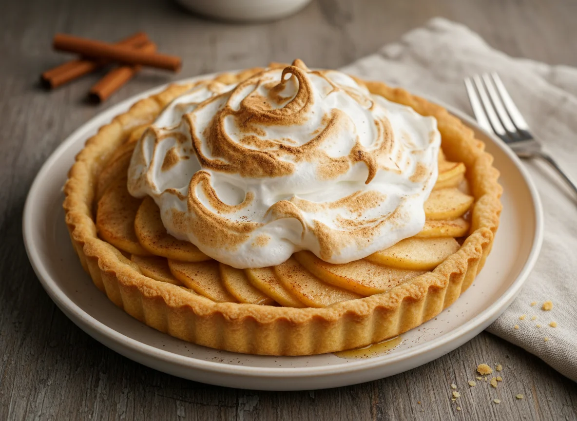 Tarta de manzana con merengue photo