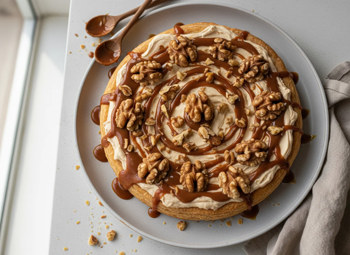 Tarta de nuez y caramelo photo
