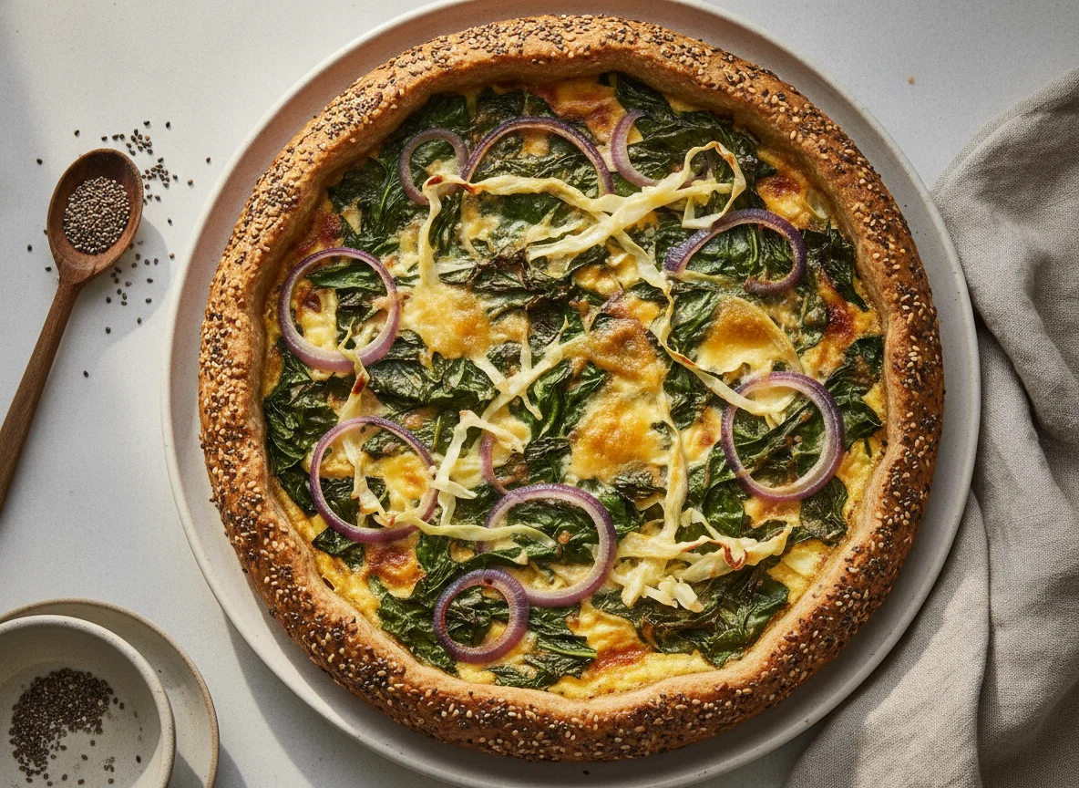 Tarta de verduras con masa integral photo