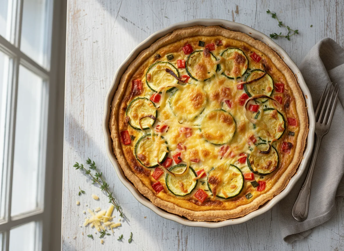 Tarta de verduras y queso photo