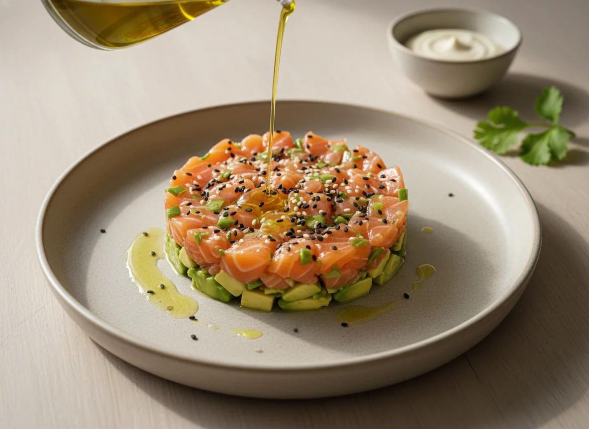 Tartar de salmón y aguacate photo