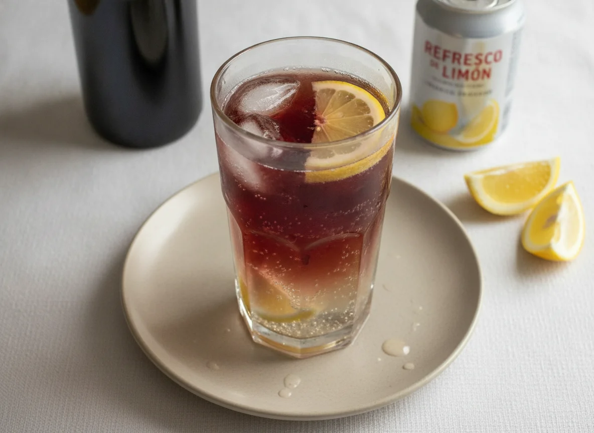 Tinto de verano con limón photo