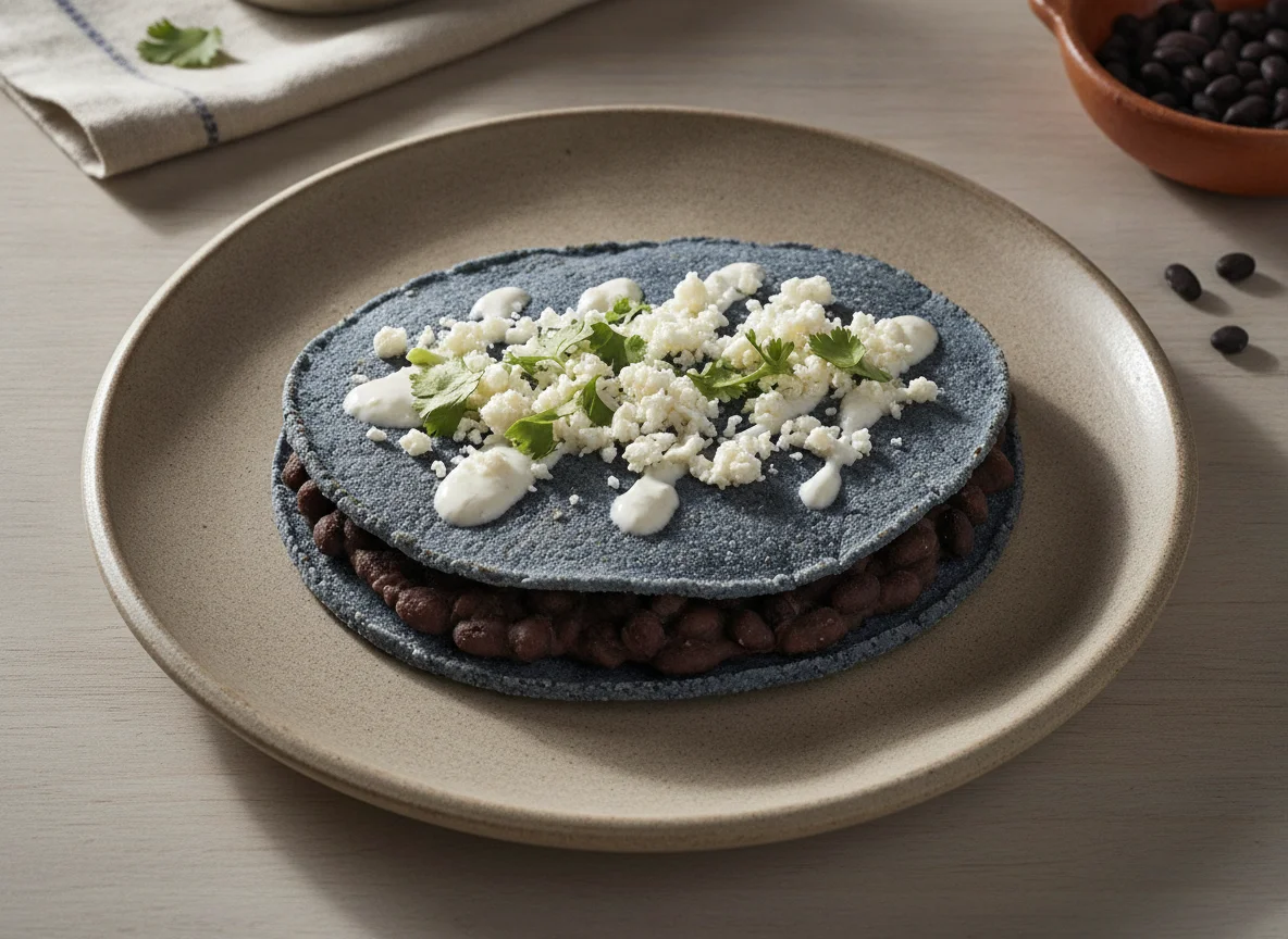 Tlacoyo de frijol con queso photo