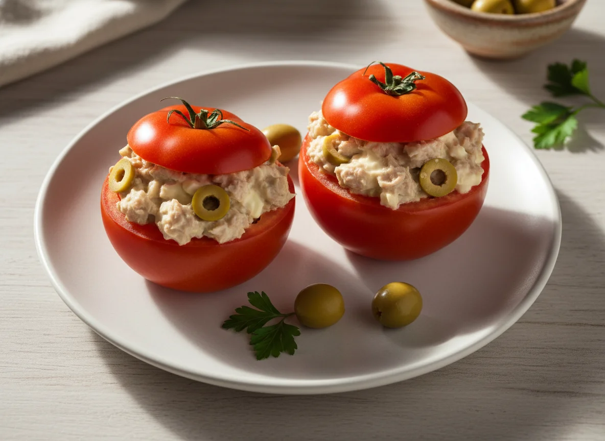 Tomates rellenos de atún photo