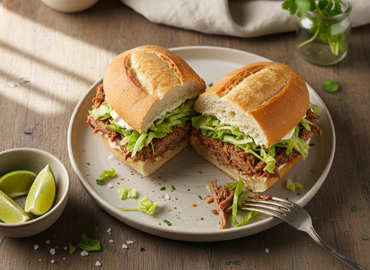 Torta de carne con lechuga photo