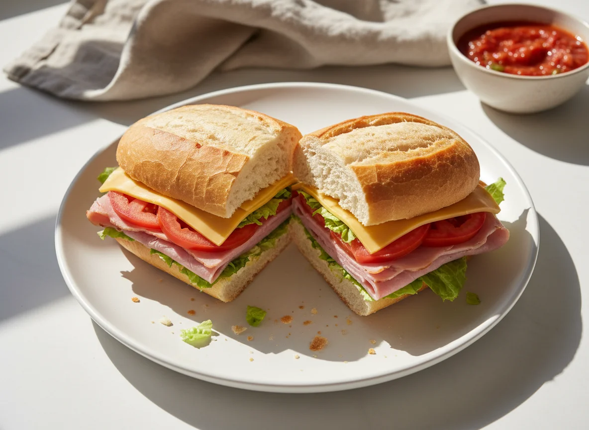 Torta de jamón con queso y vegetales photo