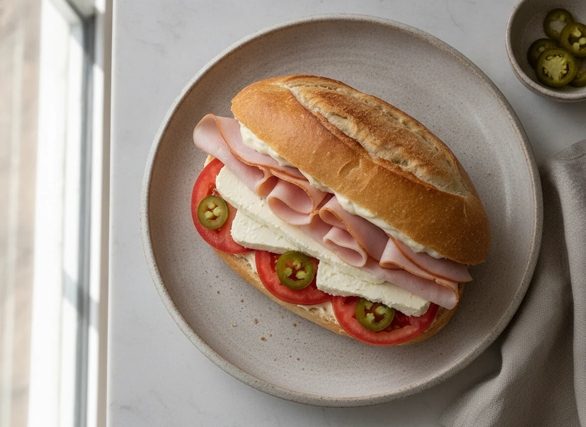 Torta de jamón y queso panela photo