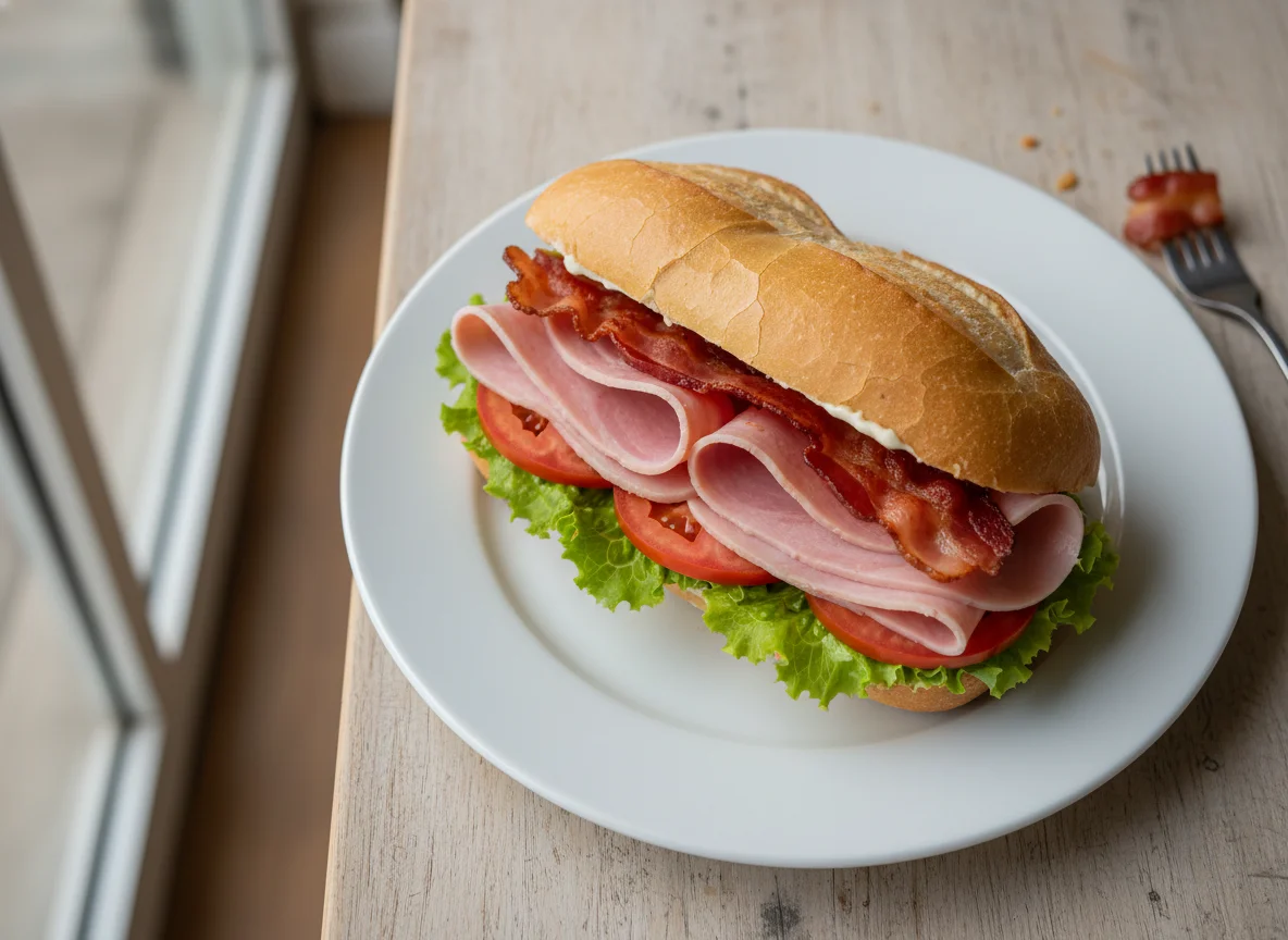 Torta de jamón y tocino photo