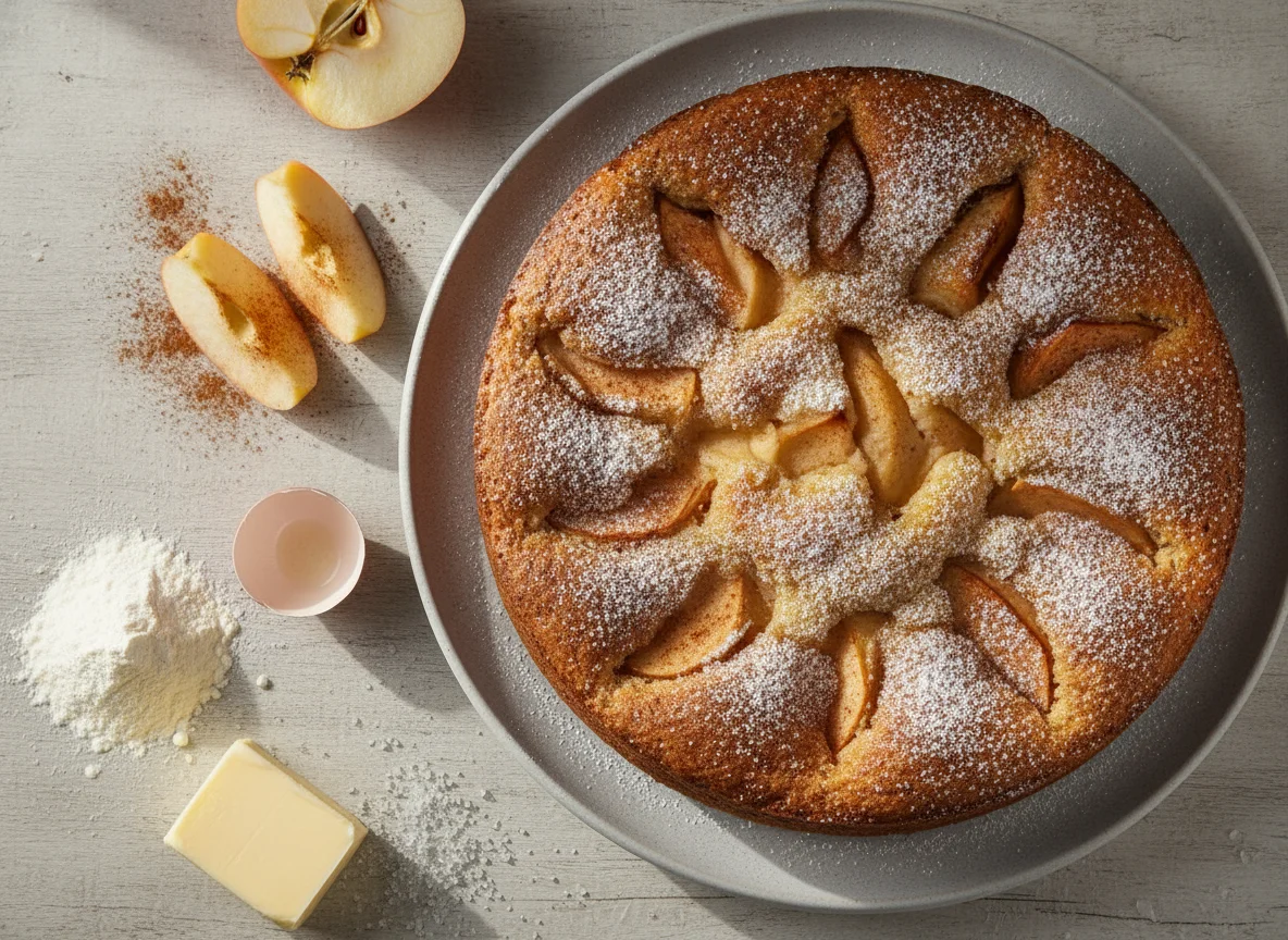 Torta de manzana casera photo