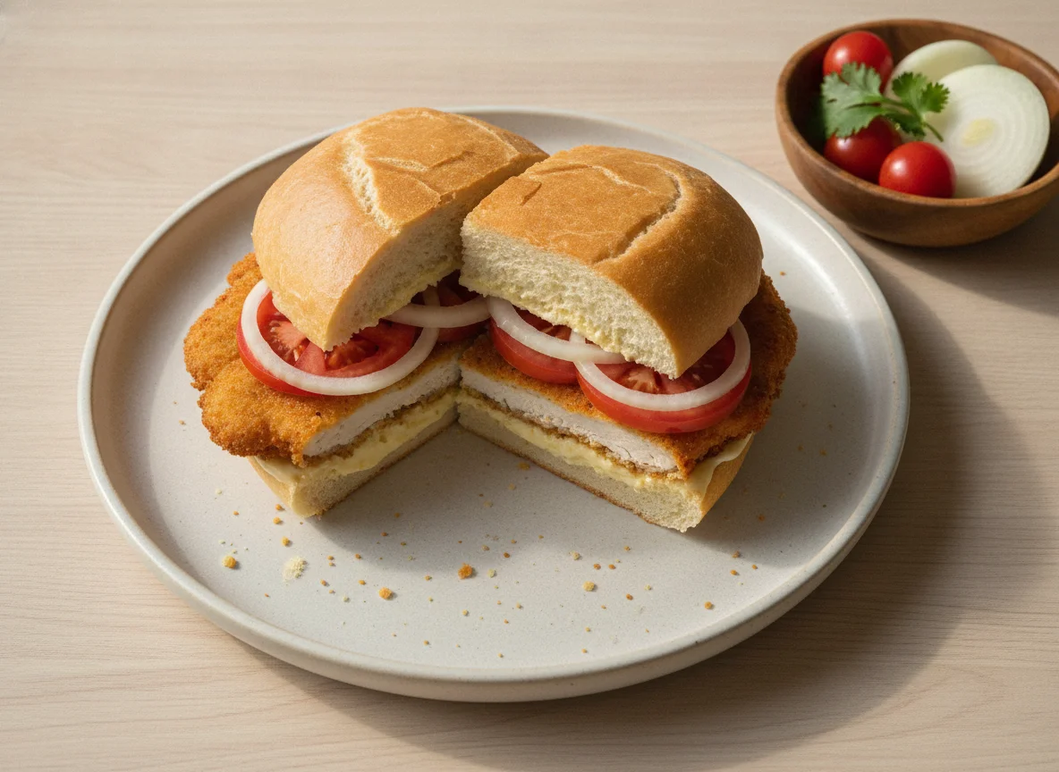 Torta de milanesa de pollo photo